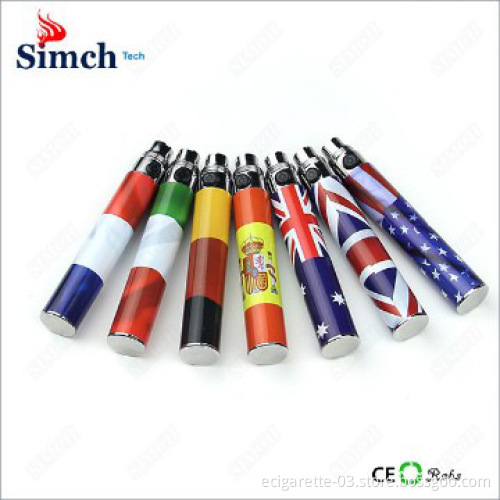 China wholesale 650/900/1100mah ego n flag pattern battery